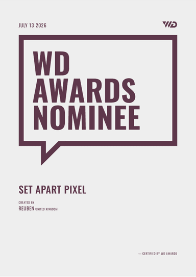 WDAwards Nominee Certificate